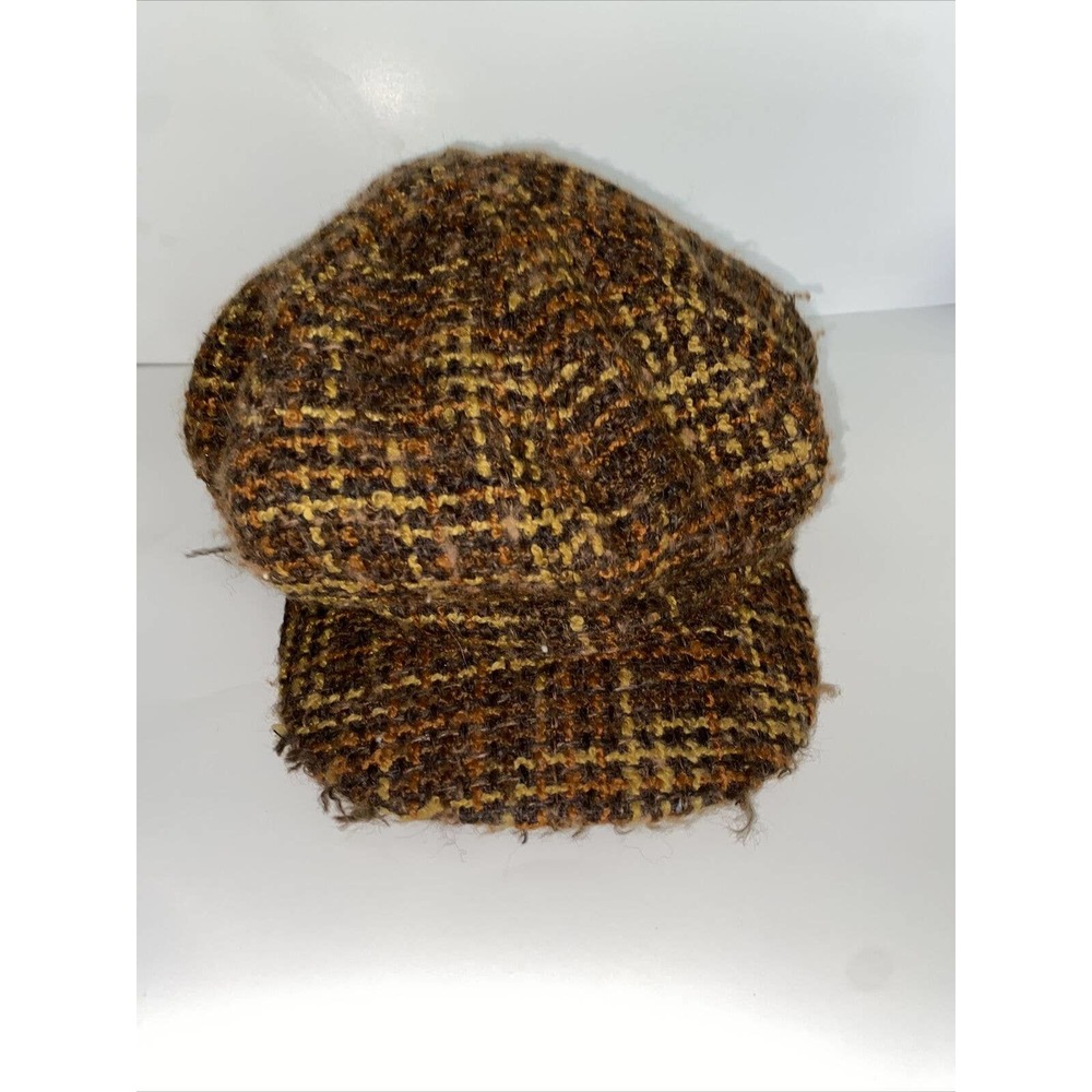 TOUCAN COLLECTION Cap Women Brown PLAID Lined S/M